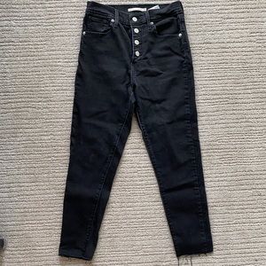 Levi’s Mile High Super Skinny Black Jeans